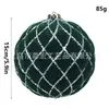Bola de Navidad de Fábrica, Bola Grande Flotada de 15 cm, Decoración Navideña de Terciopelo Pintado con Goma de Forma Irregular Burdeos