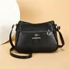 Bolso de Cuero Suave de Moda 2026 para Mujeres de Mediana Edad, Simple y Elegante, Bolso de Hombro de Gran Capacidad, Bolso Cruzado para Mamá