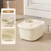 2025 Tina Nueva para Pies Móvil Hogareña Barril Alto Profundo Hasta la Pantorrilla Cuenca para Baño de Pies de Salud con Tapa Cubo para Lavado de Pies con Fumigación