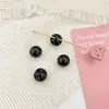 Cuentas Redondas Acrílicas 16mm Perforadas Lateralmente Cuentas Pintadas Moda Hecho a Mano Materiales para Joyería DIY Cuentas Sueltas Accesorios para Joyería