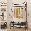 Perchero de Pie para Dormitorio, Móvil con Ruedas, Secador de Ropa de Lujo para Interiores, Perchero Sencillo para Abrigos y Sombreros