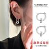 Novo Estilo Chinês Vintage Anel Verde Contraste Cor Brincos Design de Nicho Feminino Sentido Avançado Brincos de Pino de Prata Novo Brincos Elegantes da Moda