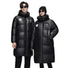 2025 Abrigo de Algodón Morado Dorado Largo Unisex Chaqueta de Algodón Hasta la Rodilla Cálida con Capucha Grueso Negro Dorado plumón Abrigo de Algodón Grueso