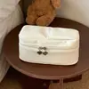 Nueva Bolsa Cosmética de Cuero de Gran Capacidad para Mujer, Impermeable y Resistente al Desgaste, Almacenamiento Portátil de Productos para el Cuidado de la Piel para Viajes, Neceser Portátil