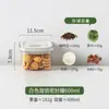 Recipiente selado à prova de umidade de grau alimentício, transparente para armazenamento de grãos na cozinha, quadrado, empilhável, caixa para lanches, frutas secas, conservação de alimentos