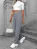 Pantalones Casuales Rectos de Cintura Alta para Mujer de Moda Europea y Americana de Amazon 2025