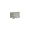 Ear Cuff Geométrico Vintage de Diamantes Completos Estilo Francés, Clip para Oreja de Moda Único de Lujo Ligero Versátil Super Brillante de Gama Alta sin Perforación para Mujeres