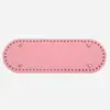 Accesorios para equipaje bolsa tejida a mano DIY base de bolsa fondo ovalado PU patrón cruzado 30x 10cm en stock al por mayor