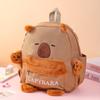 Novo Capivara Pelúcia Mochila Capivara Fofa e Versátil Coração de Menina Mochila de Estudante Bolsa de Armazenamento de Grande Capacidade