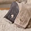 Calcetines lindos de oso bordado hasta la pantorrilla para mujer, estilo universitario dulce de otoño e invierno, calcetines de algodón holgados de dibujos animados sin costuras para niñas