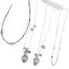Colar de Morango com Pérolas Lindo Nicho Super Bonito 2026 Novo Estilo Item Quente Toque de Luxo Corrente para Clavícula Feminina