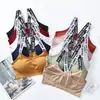 Sujetador Deportivo Strapless de Letras Inglesas sin Costuras para Niñas, Sujetador Deportivo Camisola para Correr, Hermoso Sujetador Deportivo de Espalda para Mujeres