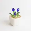 Vaso de Flor Artificial Tulipa de Vidro para Planta Decoração de Mesa de Escritório Carro Ornamento Item Quente Transfronteiriço