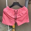 Pantalones Trimestrales Pantalones de Playa de Verano para Hombre Estilo Coreano Pantalones Triples Shorts de Secado Rápido Color Caramelo Sueltos Delgados Modernos Shorts Deportivos