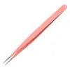 Set de Pinzas para Pestañas para Colocación de Pestañas Postizas, Herramientas para Artista de Pestañas, Pinza para Pestañas Dorada con Forma de Delfín y Pluma