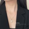 Colar de Concha Natural Retro Francês Banhado em Ouro Real 18K Commuter All-match Design Sense Artistic High Sense Clavícula Chain