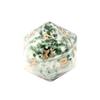 Dados Poliedros de Pedra Verde Natural com Pontos Gravados Dnd Dungeons and Dragons Conjunto de Sete Peças Z02