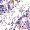 Compra directa transfronteriza: 50 piezas de pegatinas decorativas de universo mágico de estrellas y lunas en tonos morados, materiales de bricolaje para scrapbooking, pegatinas impermeables para tablets