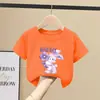 2314 # Ropa Infantil Niñas Camiseta de Manga Corta 2025 Nueva Mediana y Grande Niños Algodón Puro Niños Verano Delgado Camiseta Tops