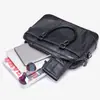 Bolsa masculina nova transfronteiriça bolsa de mão de couro grande capacidade bolsa para computador de 14 polegadas pasta executiva de viagem masculina atacado