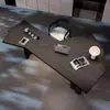 Escritorio de Madera Maciza Moderno Simple, Estilo Lujo Ligero, Escritorio de Trabajo de Forma Irregular Minimalista, Escritorio de Oficina, Escritorio para Jefe, Diseño Único y Simple