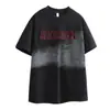 Camiseta de Manga Corta de Seda de Hielo para Hombre Verano Delgada Nueva Primavera Verano 2025 Camiseta Bordada Versión Holgada Hombres y Mujeres Mismo Sle
