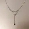 Collar Cruzado Ajustable a la Cintura, Doble Capa, para Mujer, Nuevo Estilo de Verano, Cadena Elegante para Clavícula, Gama Alta, Lujo Ligero
