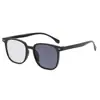 Gafas de Sol Fotocromáticas se Vuelven Negras y Marrones Gafas sin Graduación para Hombres y Mujeres Cara Lisa Protección Solar Moda Retro Montura Cuadrada Gafas de Sol