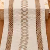 Procesamiento personalizado banderín de mesa tela suave cuerda de yute cordel encaje cortina textil para el hogar alfombra fábrica de encaje venta al por mayor