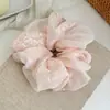 Goma de pelo bordada suave para primavera y verano para mujer, nuevo estilo 2026, elegante goma para coleta, banda elástica alta para el pelo