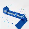 Etiqueta de alça de ombro de aniversário banda adulto menina crianças festa de aniversário headband decoração foto adereços cocar
