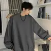Suéter casual versátil de manga larga para hombre, venta al por mayor de fábrica, moderno, juvenil, cuello redondo, moda para exteriores, top liso