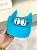 Novo Estilo Chapéu Viseira de Sapo Fofo de Olhos Grandes para Mulheres, Chapéu de Sol para Uso Externo no Verão, Chapéu Fofo Estilo Ins que Faz o Rosto Parecer Menor