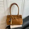 Bolsa Saco Retro Transfronteiriça Simples Outono e Inverno Francesa Fosca Nicho Tendência Temperamento Versátil Ombro Axila