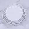 Plato frío de restaurante plato de encaje plato para pastel plato de bocadillos porcelana resistente a caídas melamina plato redondo blanco hotel