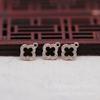 Yiwu Gold Ray color chapado en oro DIY micro set circón trébol de cuatro hojas collar colgante pulsera accesorios de cristal B1628