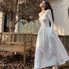 Vestido de punto de manga larga negro estilo Hepburn francés para mujer Otoño e Invierno 2024 Primavera Nuevo vestido largo de alta gama