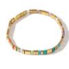 Pulseras Tejidas a Mano con Cuentas Tila Pull-Up y Cuentas de Arroz Estilo Playa Europeo y Americano Estilo Ins Pulseras de Pareja Que No Se Desvanecen
