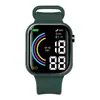 Nuevo Reloj Digital Cuadrado de Medio Arcoíris para Estudiantes, Moderno y Sencillo, Reloj Digital LED Digital para Deportes al Aire Libre