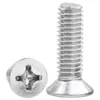 Acero Inoxidable 201 Tornillos Americanos de Cabeza Plana Avellanada de Cruz Tornillos Americanos de Cabeza Plana Rosca Estándar Americana Tornillos de Máquina 1/4