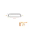 Anillo de torre ovalado perforado de acero inoxidable 430, anillo de mousse con agujero, anillo para tarta, anillo para muffins franceses, molde para piel de base de tarta de huevo