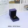 Caja de Joyería Azul Real de Cuero PU Cepillado para Anillos, Pendientes, Colgantes, Pulseras y Caja de Almacenamiento de Joyería al por Mayor