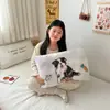 Almohada de Frijol de Terciopelo de Leche para Niños Lavable Almohada de Guardería Tamaño Grande Terciopelo Cálido Almohada Relajante para Siesta de Estudiantes Envío Transfronterizo