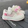 Zapatos para Niños, Zapatillas Deportivas para Niñas, Nuevo Estilo Primavera 2026, Tenis Blancos Antiderrapantes Transpirables para Niños, Zapatos de Princesa para Niñas, Zapatos para Niños Medianos y Grandes