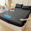 Amazon Transfronterizo Algodón Cepillado Agradable a la Piel Poliéster Acolchado TPU Sábana Ajustable Shopee Shein Temu Estilo Chanel Envoltorio Completo