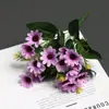 Flores Artificiais Crisântemo Estrela Flores de Varanda Tecido de Seda Flores Falsas Jardim Floresta Decoração de Jardim Florais Margaridas Pequenas Engenharia Externa Arranjo de Flores