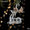 Adornos navideños, árbol de Navidad, lentejuelas, purpurina, acrílico transparente, copo de nieve, campana colgante, diseño festivo DIY
