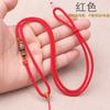 Cordão de Colar Tricotado à Mão DIY Pingente de Jade Contas de Buda Ajustável Estilo Chinês Lado Único Olho de Tigre Amarelo Tubo de Madeira Cordão de Pescoço Pendurado Atacado