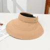 Sombrero de Sol de Estilo Nuevo con Ala Ancha y Parte Superior Abierta, Transpirable para Viajes al Aire Libre y Ciclismo, Sombrero de Protección Solar para Mujer, Disponible para Venta al por Mayor y Dropshipping