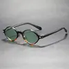 Gafas de sol con pasador de sol Ovaladas con Marco Texturizado y Acentos Metálicos Tendencia Protección UV Gafas de Sol Wm28072
